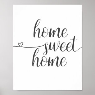 Home Sweet Home, Home-decor afdrukken Poster