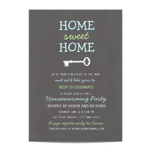 Home Sweet Home Invitation de chauffage domestique