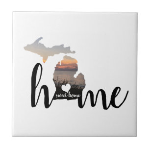 Home Sweet Home is Michigan Tegeltje