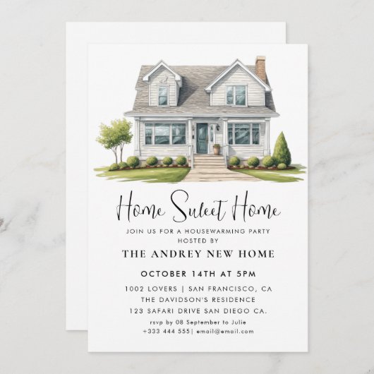 Home Sweet Home Kaart (Voorkant / Achterkant)