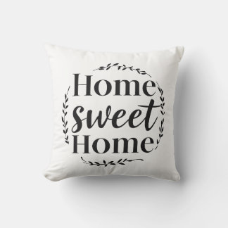 Home Sweet Home Minimalistische typografie Kussen