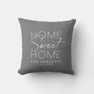 Home Sweet Home Modern script aangepast Kussen