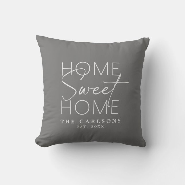 Home Sweet Home Modern script aangepast Kussen (Voorkant)