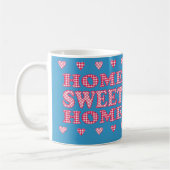 Home Sweet Home Mok: Red, White Polkas en Gingham Koffiemok (Links)
