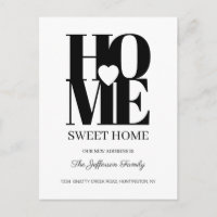 Home Sweet Home Moving Faire-part Carte postale