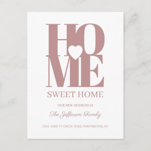 Home Sweet Home Moving Faire-part Carte postale