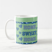 Home Sweet Home Mug : Bleus Périwinkles et Chèques (Gauche)