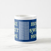 Home Sweet Home Mug : Primroses, Blue Check En vic (Centre)