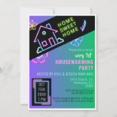 Home Sweet Home Neon Invitation du foyer (Devant)
