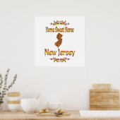 Home Sweet Home New Jersey Poster (Keuken)