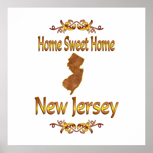 Home Sweet Home New Jersey Poster (Voorkant)
