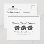 Home Sweet Home Nieuw Huis Verhuisaankondiging Briefkaart (Voorkant / Achterkant)