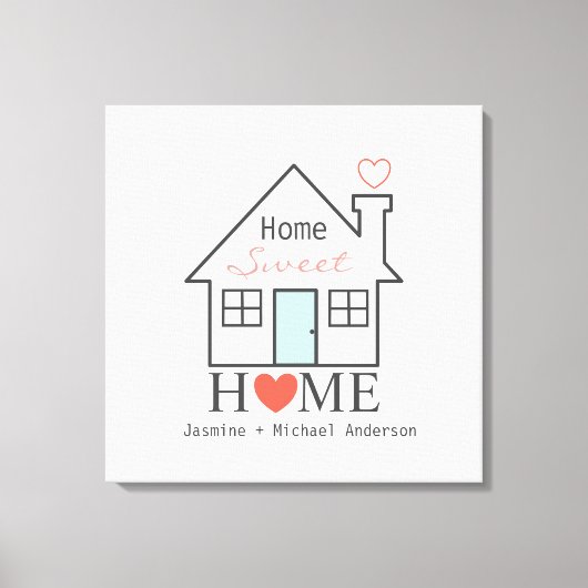 Home Sweet Home op maat Canvas Afdruk (Voorkant)