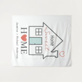 Home Sweet Home op maat Wandkleed (Voorkant (horizontaal))