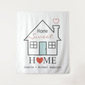 Home Sweet Home op maat Wandkleed (Voorkant)