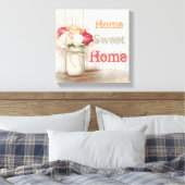 Home Sweet Home Pays Mason Jar Toile enveloppée (Insitu(Chambre))