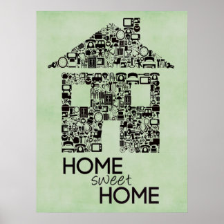 Home Sweet Home Peinture murale Poster