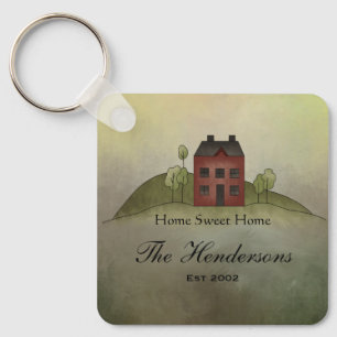 Home Sweet Home Persoonlijke naamketen Sleutelhanger