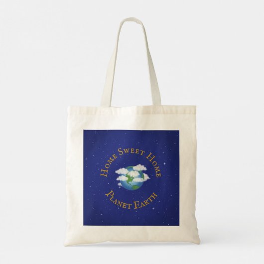 "Home Sweet Home Planet Earth" Onze prachtige were Tote Bag (Achterkant)