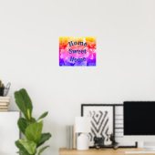 Home Sweet Home Primrose Flowers Poster (Thuiskantoor)