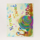 Home Sweet Home Puzzle avec un escargot heureux (Vertical)