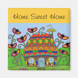 Home Sweet Home Pysanka House Magneet