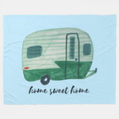 HOME SWEET HOME  Retro Camper Trailer Fleece Deken (Voorkant (Horizontaal))