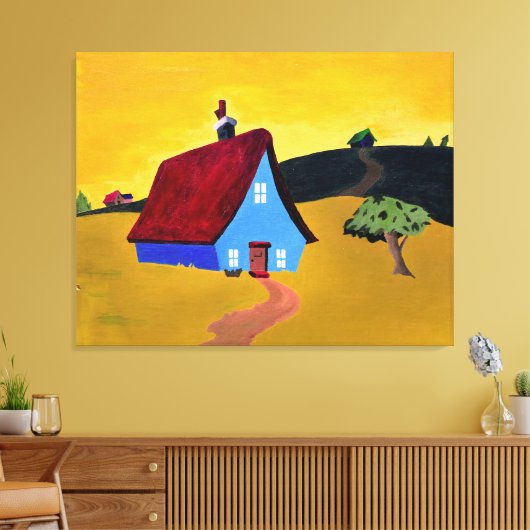 HOME SWEET HOME Stretted Canvas Print (Insitu (Woonkamer))