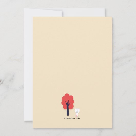 Home Sweet Home (Tan) Moving Faire-part (Dos)