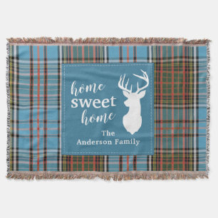 Home Sweet Home Tartan Anderson Gepersonaliseerd Deken