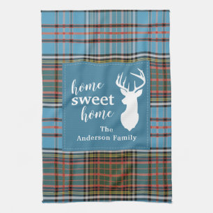 Home Sweet Home Tartan Anderson Gepersonaliseerd Theedoek