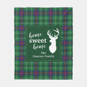 Home Sweet Home Tartan Duncan Pset Persoonlijk Fleece Deken