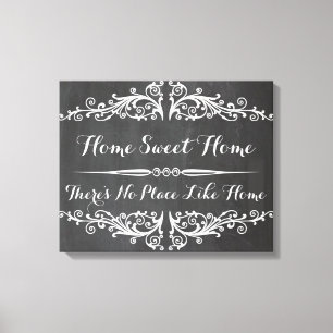 HOME SWEET HOME.There's no place like home Canvas Afdruk