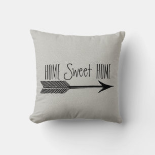 Home Sweet Home Typografie met Arrow Kussen