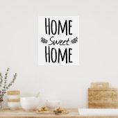 Home Sweet Home Typography Poster (Keuken)