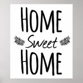 Home Sweet Home Typography Poster (Voorkant)