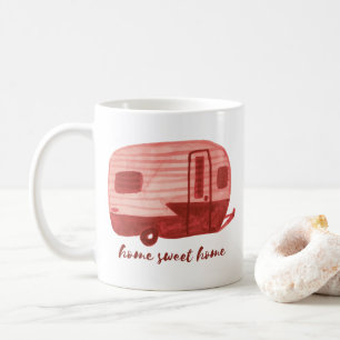 HOME SWEET HOME Vintage Trailers Waterverf RVs Koffiemok