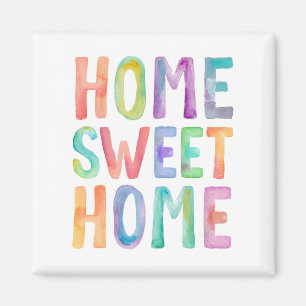 HOME SWEET HOME WATERCOLOR   MAGNET