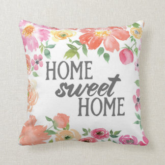 Home - Sweet Home - Waterverf - Family Pillow Kussen