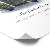 Home Sweet Home Waterverf Grey door Brick Trim Poster (Hoek)