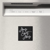 Home Sweet Home White Typografie Black Magneet (Insitu (Vaatwasser))