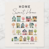 Home Sweet Home Wijn Etiket (Enkel label)