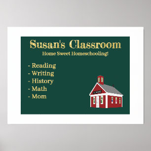 Home Sweet Homescholing Schoolhouse Chalkboard Folie Afdrukken