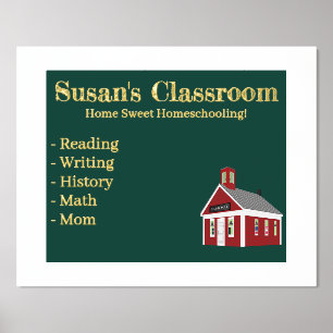 Home Sweet Homescholing Schoolhouse Chalkboard Folie Afdrukken