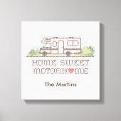 Home Sweet Motor Home Canvas afdrukken (Voorkant)