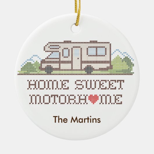 Home Sweet Motor Home Ornament (Voorkant)