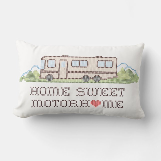 Home Sweet Motor Home Pillow Kussen (Voorkant)