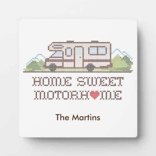 Home Sweet Motor Home Plaque Fotoplaat (Voorkant)