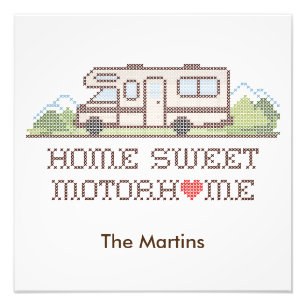 Home Sweet Motor Home Print Foto Afdruk