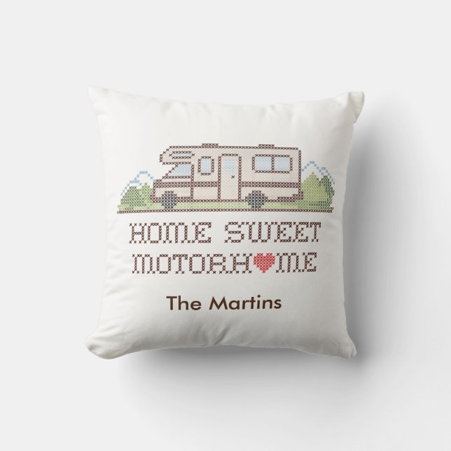 Home Sweet Motorhome Coussin (Recto)